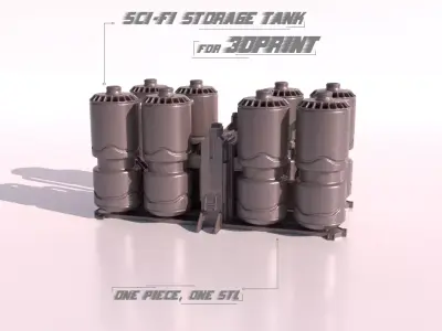 SCI-FI STORAGE TANK for 3Dprint 3D print model