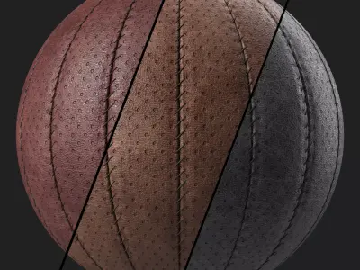 Leather Materials 35- Stitched Leather By Sbsar Texture