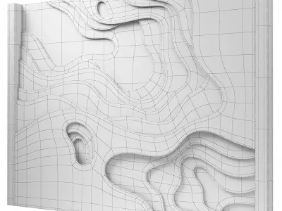 Decorativ panel wave 32 3D model