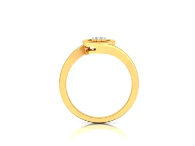 Solitaire Wedding Engagement Heart Ring 3D print model