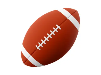 3d brown American soccer ball icon 3D model