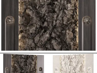 Decorative wall panel N03 3D model
