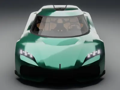 Koenigsegg Gemera Lowpoly 3D Model Low-poly 3D model