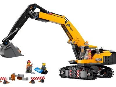 TwindBricks3D - 60420 Yellow Construction Excavator 3D print model