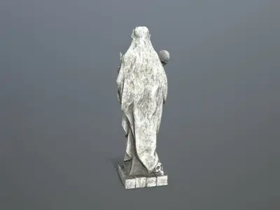Afrodit Statue Low-poly 3D model