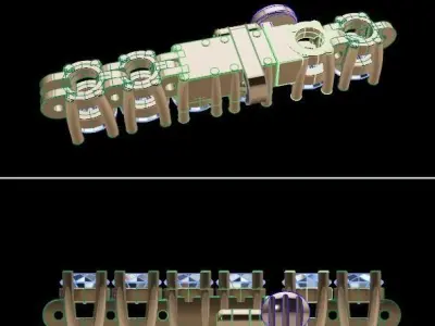 Diamond Tennis Bracelet 3MM Link 3D print model