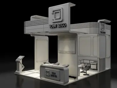Booth Exhibition Stand a314b 3D model