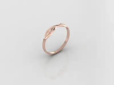 Women Ring Fancy Ring Plain light weight STL 3DM Printable 3D print model 5