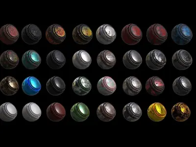 100 Professional High Quality Metal Smart Materials BUNDLE Texture