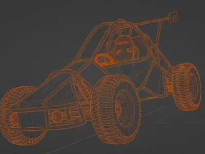 4x4 Off-road Buggy Low-poly 3D model