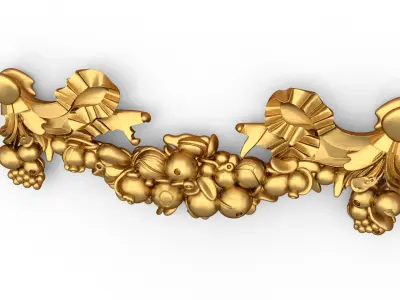 Swag Onlay decorative ornament cnc 3d printing 01 3D print model