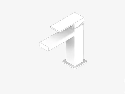 Basin Mixer - Luxury - Round Low-poly 3D model