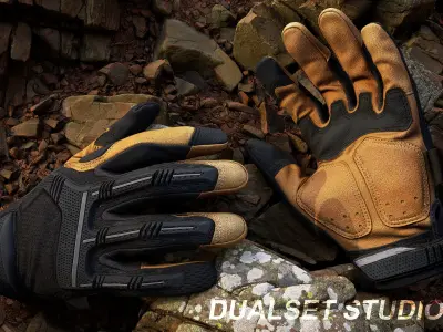 Tactical Gloves 006 Low-poly 3D model