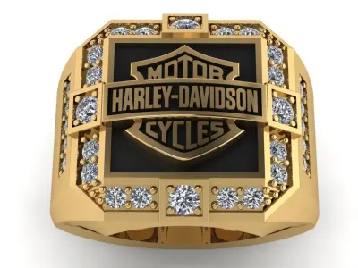 Harley-Davidson Ring Code-CGH005 3D print model