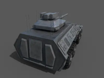 High-Quality 3D Tank Model  Low-poly 3D model