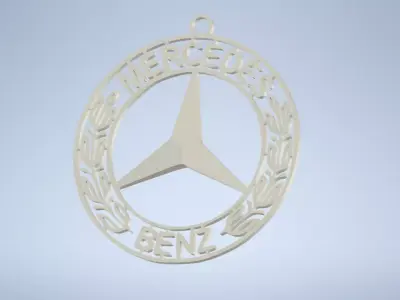 Mercedes keychain   3D print model