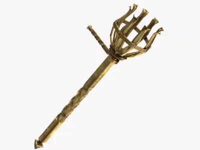 Torch golden sword 3D model