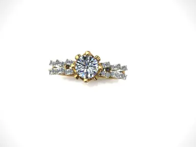 engagement ring 3D print model 8