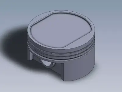 Gasoline Piston Dished 3D print model