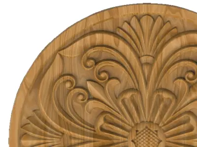 Carved picture frame STL 3D model 15