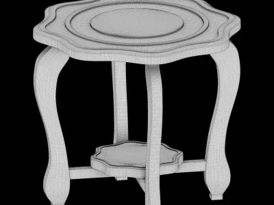 Oriental end table 3D model