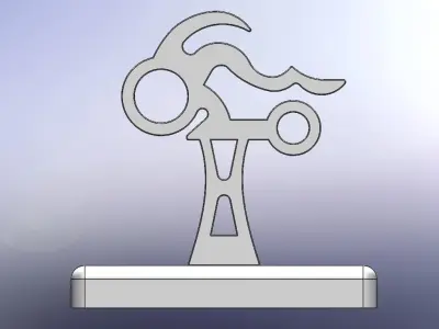 Printable Motorcycle Trophy 3D print model