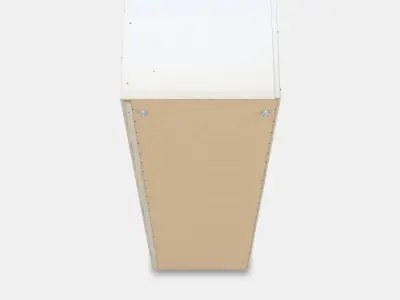 PAX Add-on corner unit with 4 shelves 12 Low-poly 3D model