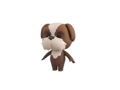 Character199 Shih Tzu Dog 3D model