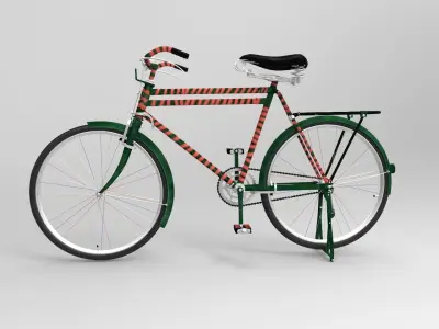 old bicycle 3D model