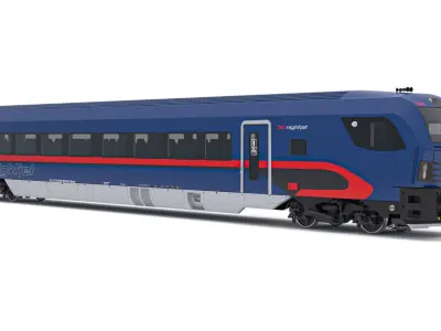 Siemens Vectrain locomotive OBB nightjet 3D model