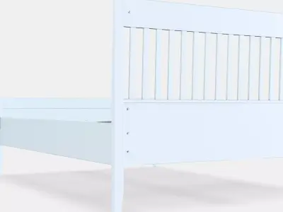 IDANAS Bed frame 17 Low-poly 3D model