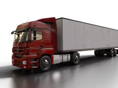 Axor 1840 Semi Truck Low-poly 3D model