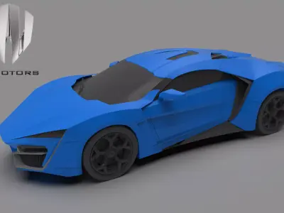 Lykan Hyper Sport Car 3D model