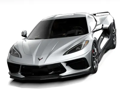 Chevrolet Corvette C8 Stingray 2020 lowpoly 3D model