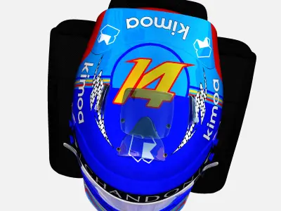 Alonso Helmet 2018 Low-poly 3D model