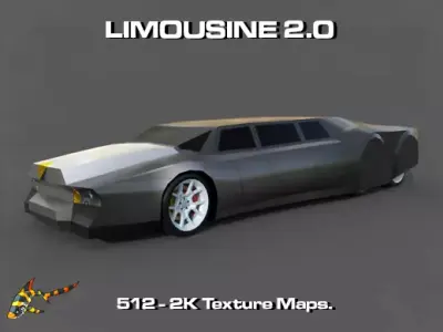 LUXURY LIMOUSINE   Low-poly 3D model
