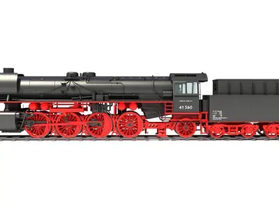 Steam Locomotive Train  3D model