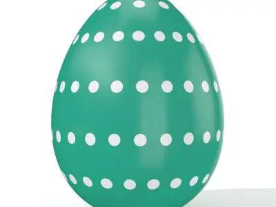 Easter egg N004 Low-poly 3D model