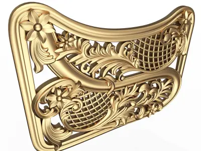 Carved Decor Furniture 05 Low-poly 3D model