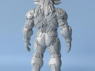 Cyberpunk Minotaur  Full Body Bull Sculpture 3D print model