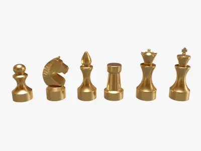 Chess Set board 3D model