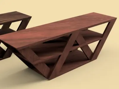 TV table 4 3D model