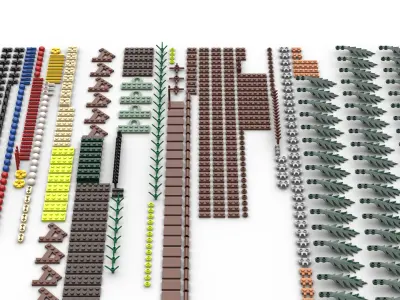 TwindBricks3D - 10340 Wreath 3D print model