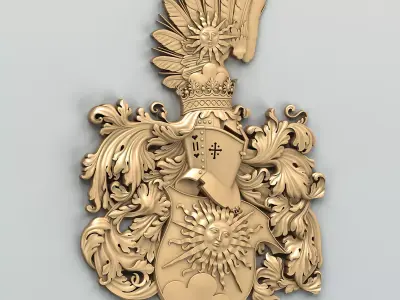 Coat of arms decorative 009 3D model