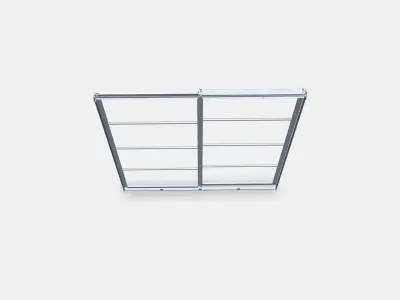 PAX Pair of sliding door frames w rail 4 Low-poly 3D model