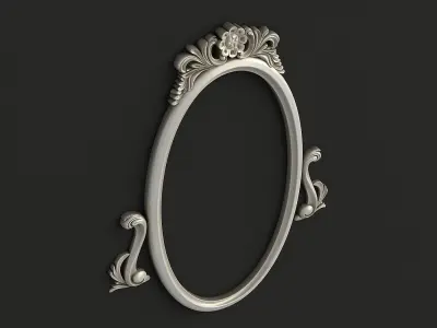 Oval Mirror Frame 3D model