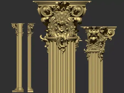 GREEK columns classical  decoration N3 3D model