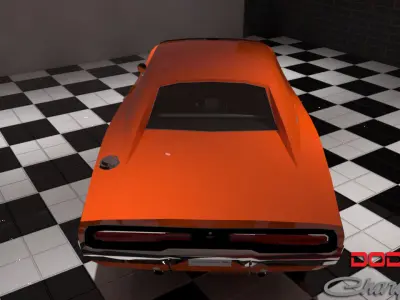 Dodge Charger RT 1969 Low-poly 3D model