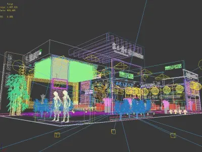 Exhibition - Area - 21X11-3DMAX2009-01 3D model