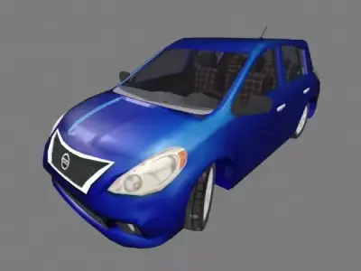 Nissan Versa Low-poly 3D model
